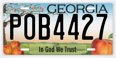 GA license plate POB4427