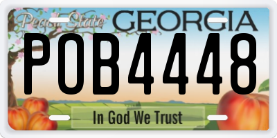 GA license plate POB4448