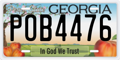 GA license plate POB4476