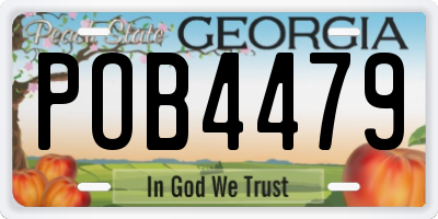 GA license plate POB4479