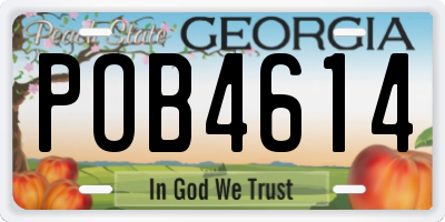 GA license plate POB4614
