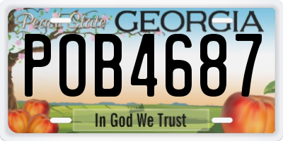 GA license plate POB4687