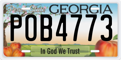 GA license plate POB4773