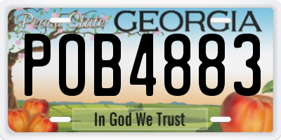 GA license plate POB4883