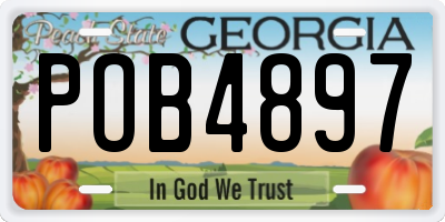 GA license plate POB4897