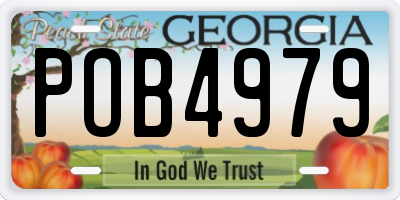 GA license plate POB4979