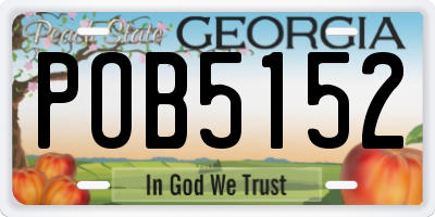 GA license plate POB5152