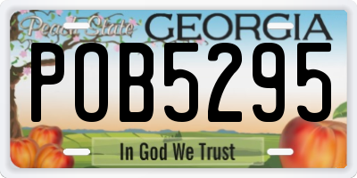 GA license plate POB5295