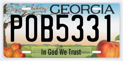 GA license plate POB5331