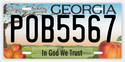 GA license plate POB5567