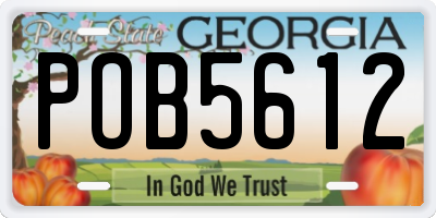 GA license plate POB5612