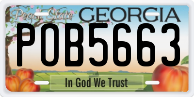 GA license plate POB5663