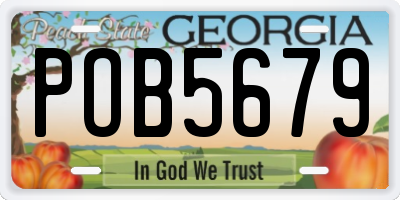 GA license plate POB5679