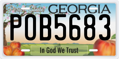 GA license plate POB5683