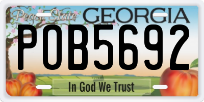 GA license plate POB5692