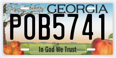 GA license plate POB5741