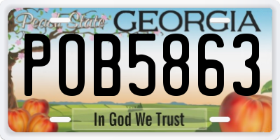GA license plate POB5863