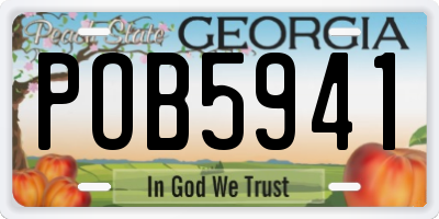 GA license plate POB5941