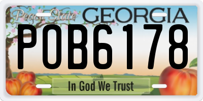 GA license plate POB6178