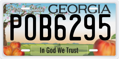 GA license plate POB6295
