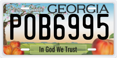 GA license plate POB6995