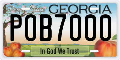GA license plate POB7000