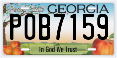 GA license plate POB7159