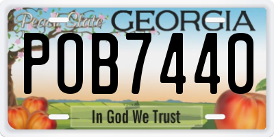 GA license plate POB7440