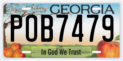 GA license plate POB7479