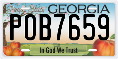 GA license plate POB7659