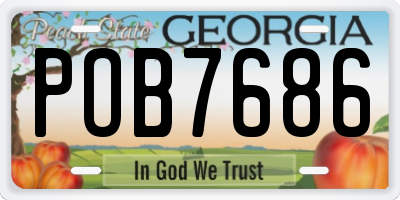 GA license plate POB7686