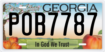 GA license plate POB7787