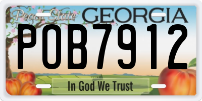 GA license plate POB7912