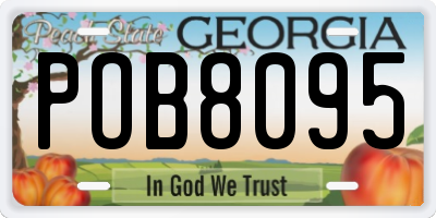 GA license plate POB8095