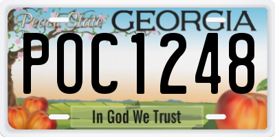 GA license plate POC1248