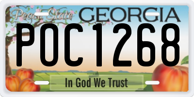 GA license plate POC1268