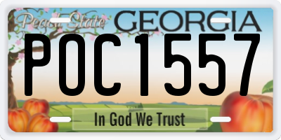 GA license plate POC1557