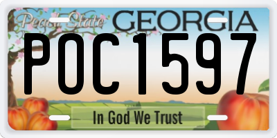 GA license plate POC1597