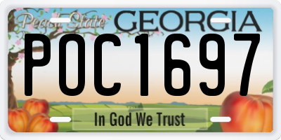 GA license plate POC1697