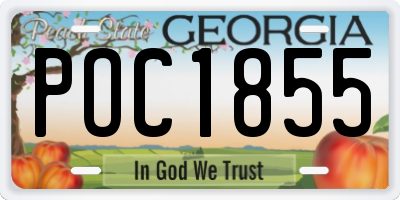 GA license plate POC1855