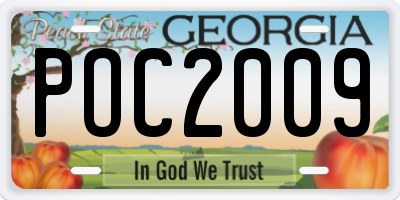 GA license plate POC2009