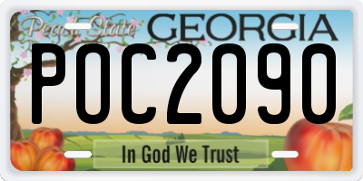 GA license plate POC2090