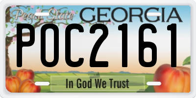 GA license plate POC2161
