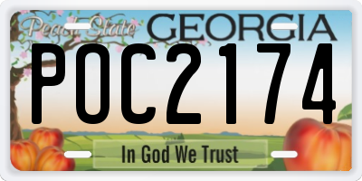 GA license plate POC2174