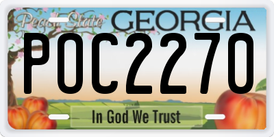 GA license plate POC2270