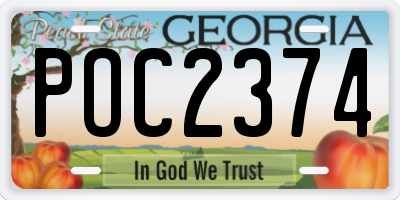 GA license plate POC2374