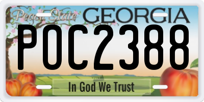 GA license plate POC2388