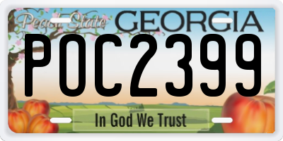 GA license plate POC2399