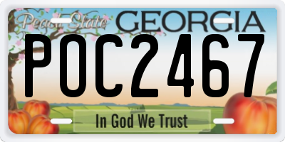 GA license plate POC2467