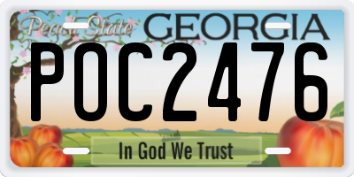 GA license plate POC2476